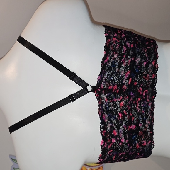 Torrid - XO Front Lace Bralette in Rainbow Leopard Rich Black​​​​ - Picture 5 of 13